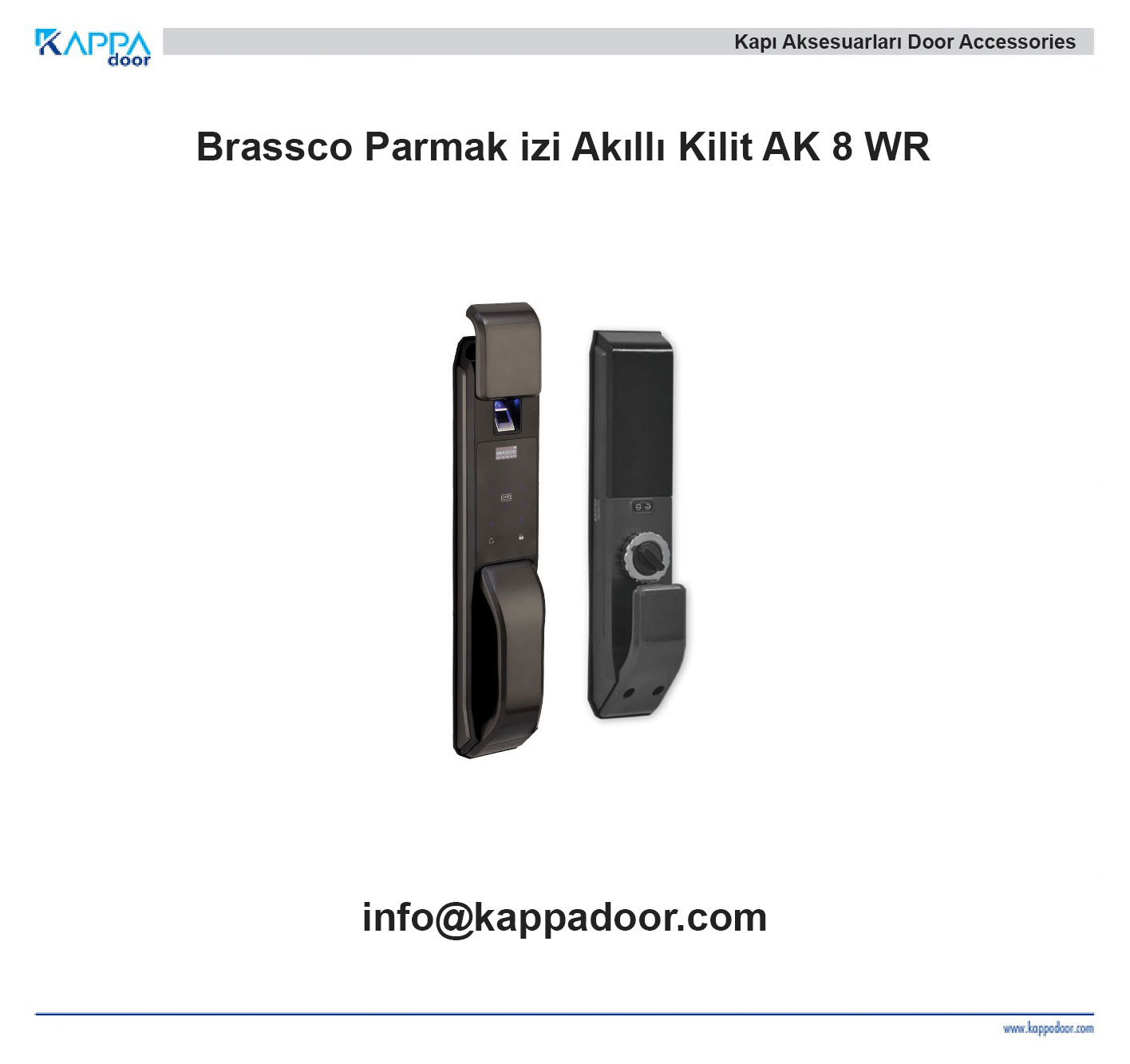 Brassco Parmak izi Akıllı Kilit AK 8 WR