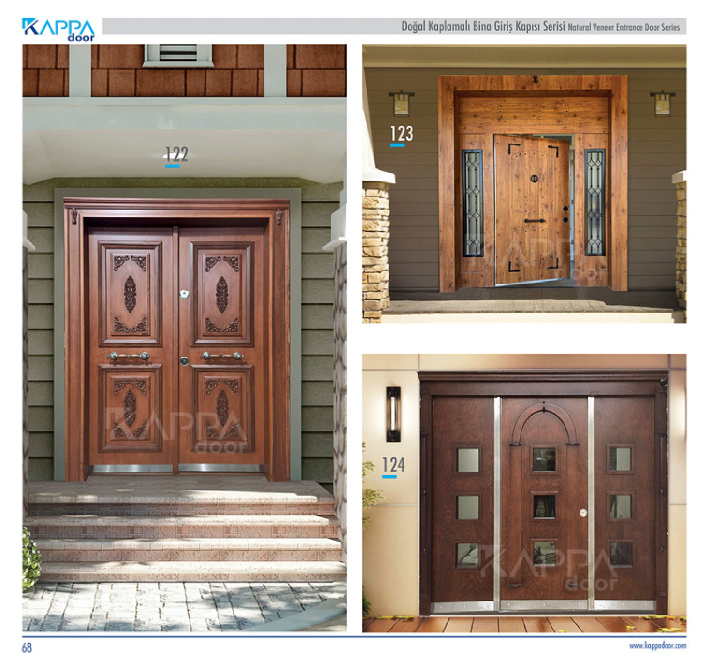 Natural Veneer Entrance Door Series 122