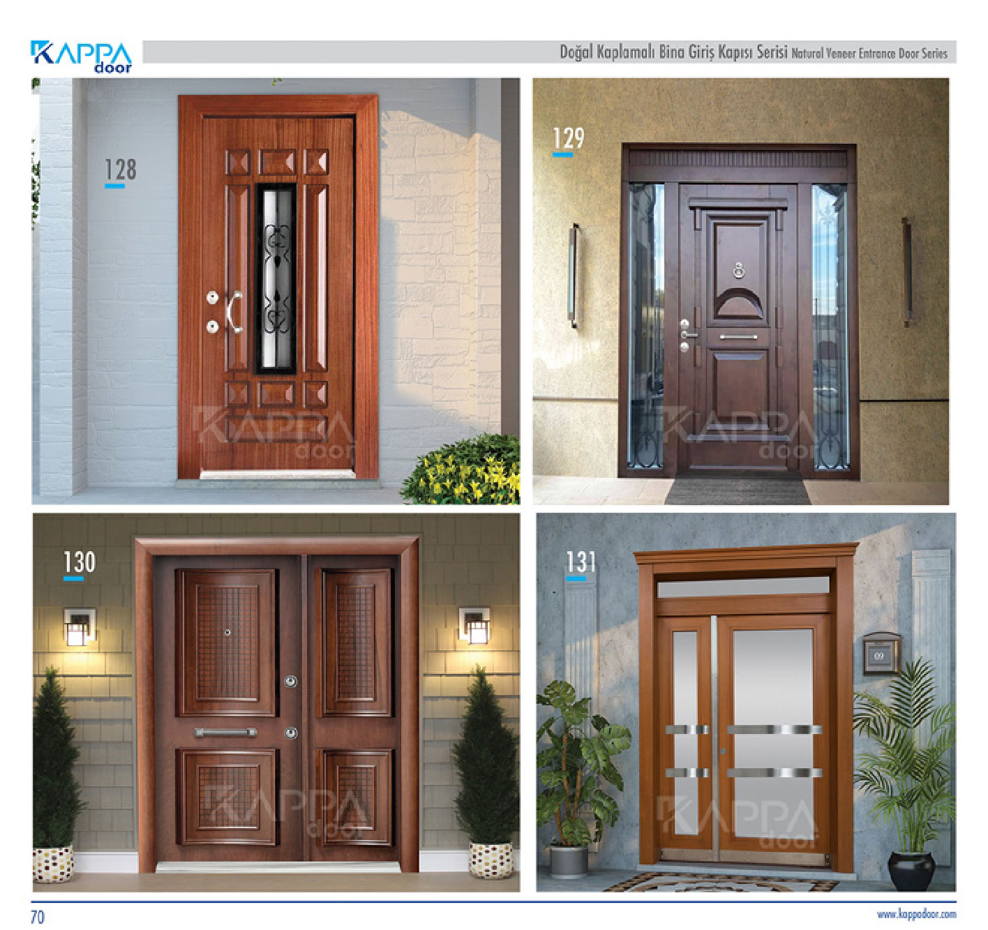 Natural Veneer Entrance Door Series 128