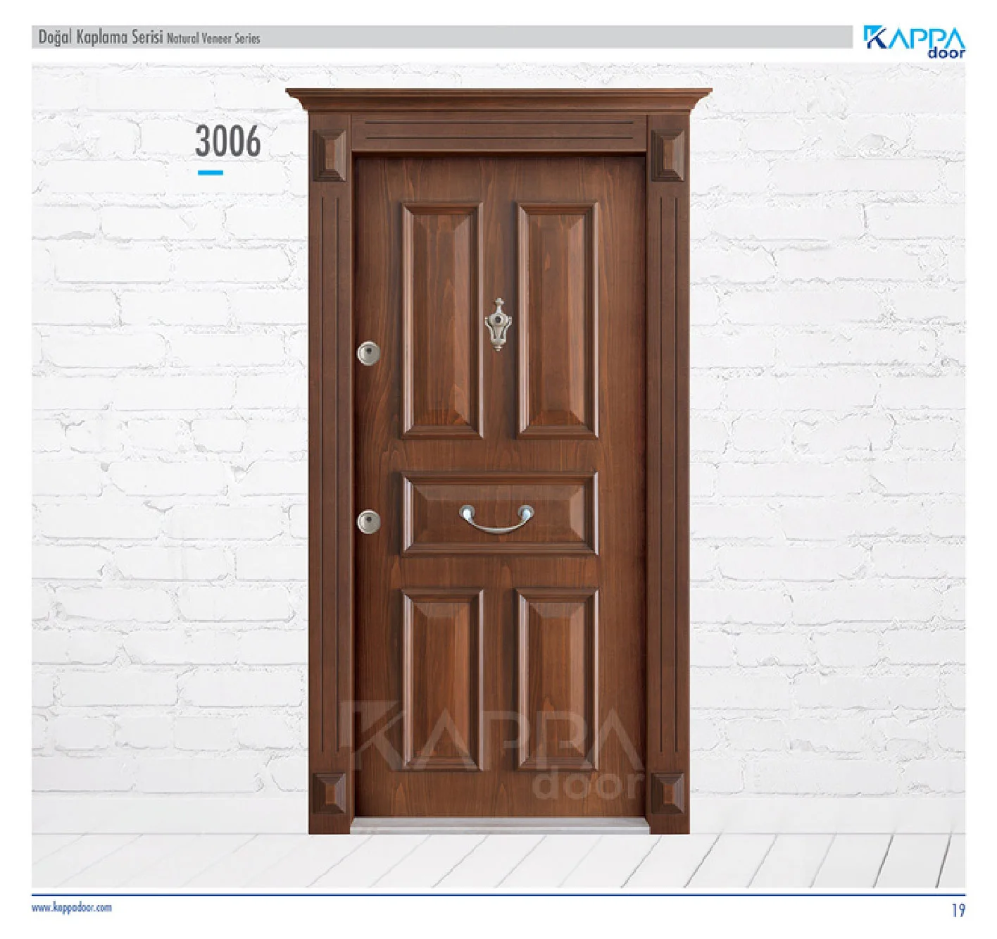 Çelik Kapı Doğal Kaplama Serisi 3006