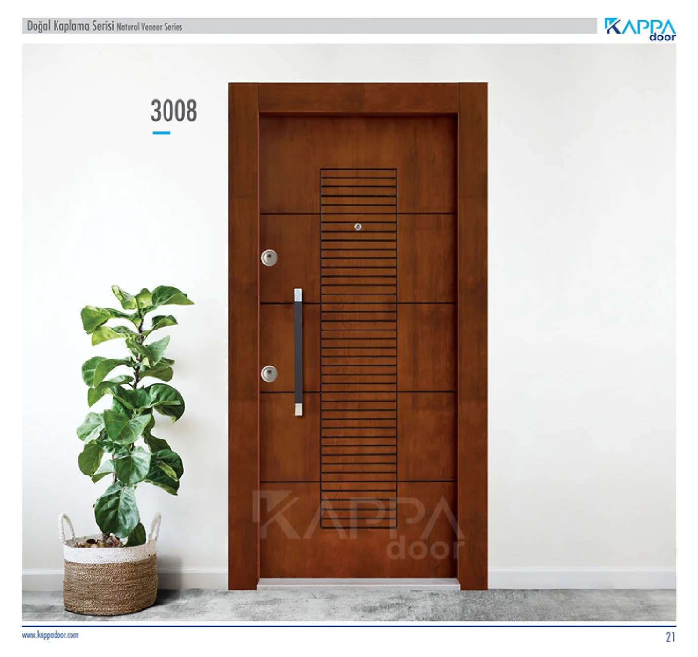 Çelik Kapı Doğal Kaplama Serisi 3008