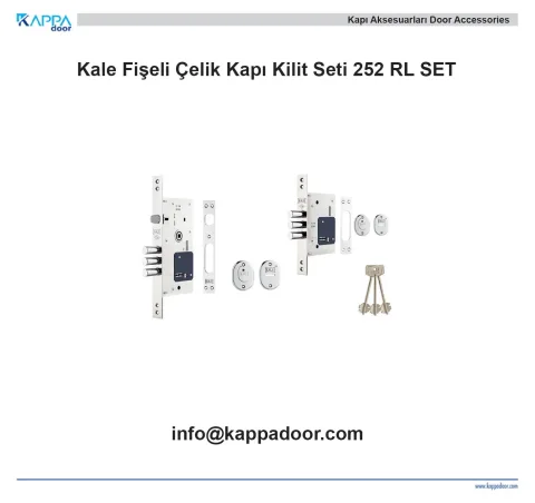Kale Fişeli Çelik Kapı Kilit Seti 252 RL SET