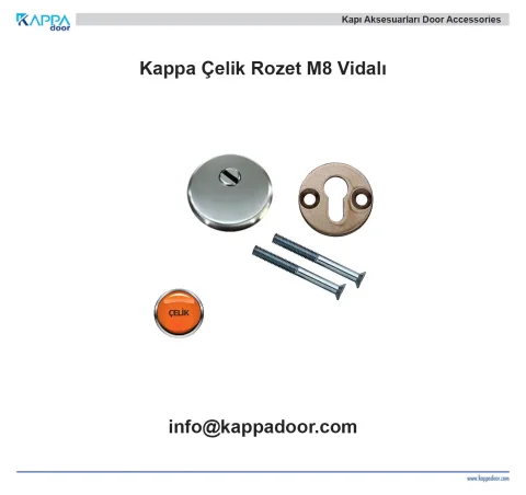Kappa Çelik Rozet M8 Vidalı