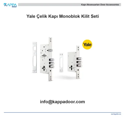 Yale Çelik Kapı Monoblok Kilit Seti