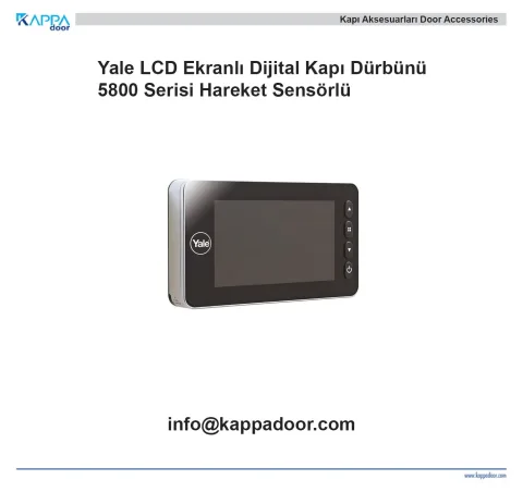 Yale LCD Ekranlı Dijital Kapı Dürbünü 5800 Serisi Hareket Sensörlü